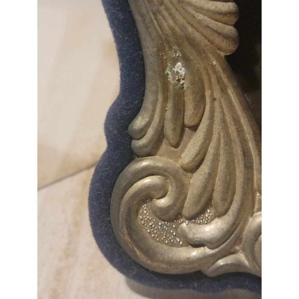 Vintage Ornate Silverplate Picture Frame Victorian Rose And Scroll Whimsy Goth - Picture 8 of 10